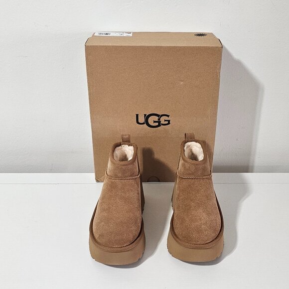 UGG Classic Ultra Mini New Heights Platform Boot - Chestnut - Women's Size 5 - Picture 2 of 7
